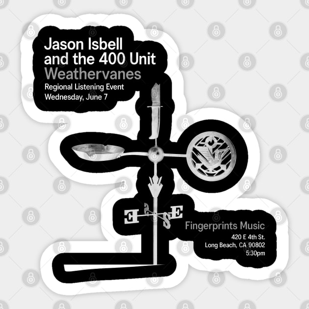 jasonisbell (black white design) Sticker by YukieapparelShop